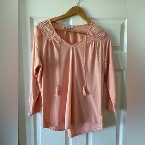 Cotton boho-style top, size M